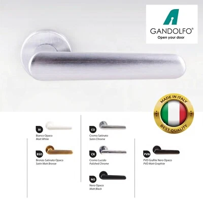 Coppia maniglie maniglia per porte interne modello RENATO in zama design moderno - Immagine 1 di 2