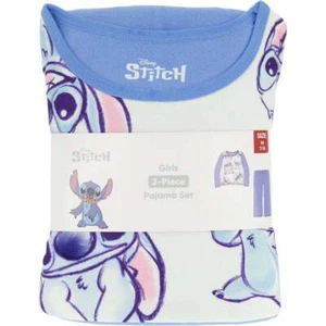 Girls Lilo and Stitch Long Sleeve Top & Pants Fleece 2pc Pajama Set MANY SIZES - Picture 1 of 6