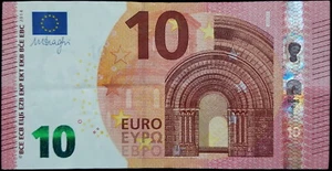 10 EURO BANKNOTES EUROPEAN CENTRAL BANK 10 EUR. TEN Euro(P-21u) Romanesque Arch. - Picture 1 of 4