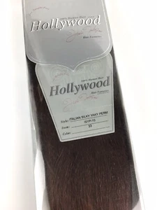 Hollywood 100% Cabello Humano Italiano Sedoso Yaky Perm Trama ISYP-10 Color 33 - Imagen 1 de 5
