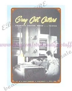 home wall decor items 1947 G.A. Gray Company Cost Cutters Machine metal tin sign - Picture 1 of 4