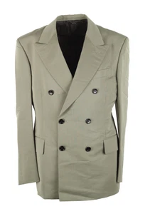 TOM FORD Cooper Double Breasted Solid Green Suit Size 50C / 40S U.S. New With... - Picture 1 of 7