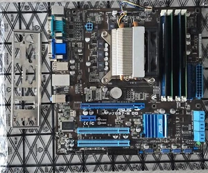 ASUS P7Q57-M DO – Mainboard mit Intel Core i7-870, 12GB RAM, Kühler & I/O-Blende - Bild 1 von 3