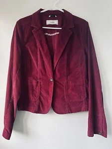 Chaqueta Caslon Borgoña Granate Berry Pana Manga Larga Cuello L - Imagen 1 de 5