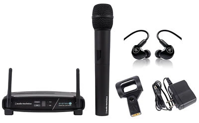 Audio Technica ATW-1102 System 10 Wireless System w/Handheld Mic+Mackie Monitors - Image 1 of 4