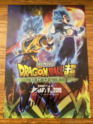Vic Mignogna Signed Autograph Broly Premiere Flyer from Chinese Theater Cover