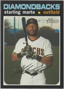 STARLING MARTE #703 - 2020 Topps Heritage MLB Baseball San Francisco Giants Auto - Picture 1 of 2