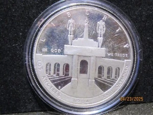 Capsuled Commemorative 90% Silver Dollar $1 No box/COA 1984 S XXIII Olympiad LA - Picture 1 of 2
