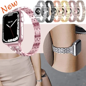 Correas de metal para Apple Watch Series 8 7 6 5 4 3 Lady Bling reemplazar 38-49 mm - Imagen 1 de 32