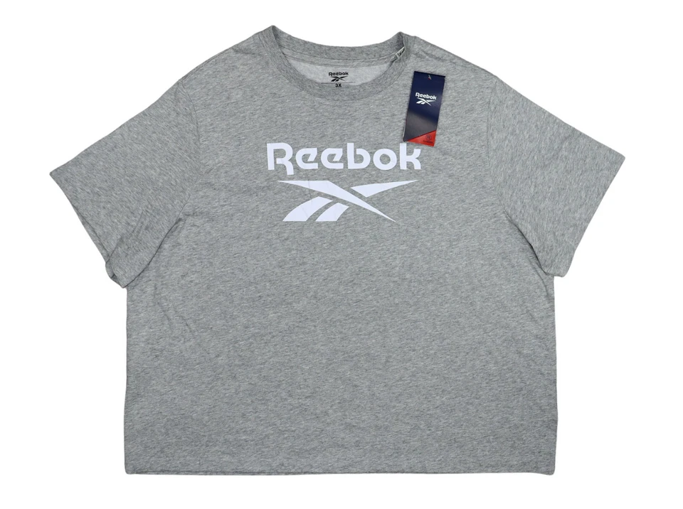 Camiseta ReebokPlus Talla 3X Gráfica Cuello Redondo Manga Corta Mujer Nueva con Etiquetas Gris Foto 1 de 1