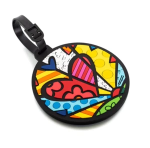 Etiqueta de equipaje Romero Britto - Corazón un nuevo día - sellada - Imagen 1 de 4