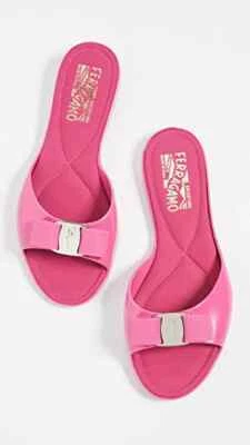 Sandalias Salvatore Ferragamo Z1202 Bubble Gum Tomaio Compa Cirella Slide Talla 8M Foto 1 de 4