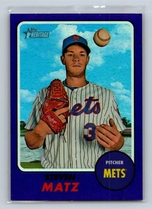 2017 Topps Heritage Steven Matz Purple Chrome 707 - Picture 1 of 2