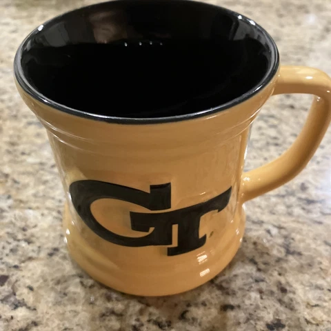 Georgia Tech Yellow Jackets Cup Coffee Ceramic Collegiate Mug Yellow and Black Cover