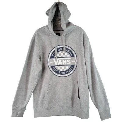 Vans Sweatshirt Mens Small Circled Checker Pullover Hoodie Skateboard Y2K Preppy - Image 1 of 4