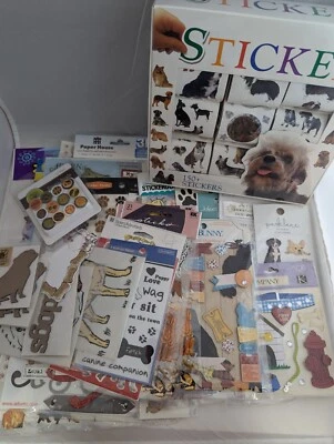 HUGE LOT OF Dog & Puppy Scrap Book Stickers - Karen Foster, Jolee's, Sandylion - Image 1 of 4