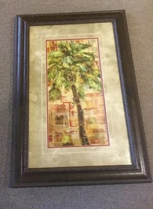 Mary Nunn Palm Tree Print Framed Made in USA - Picture 1 of 5
