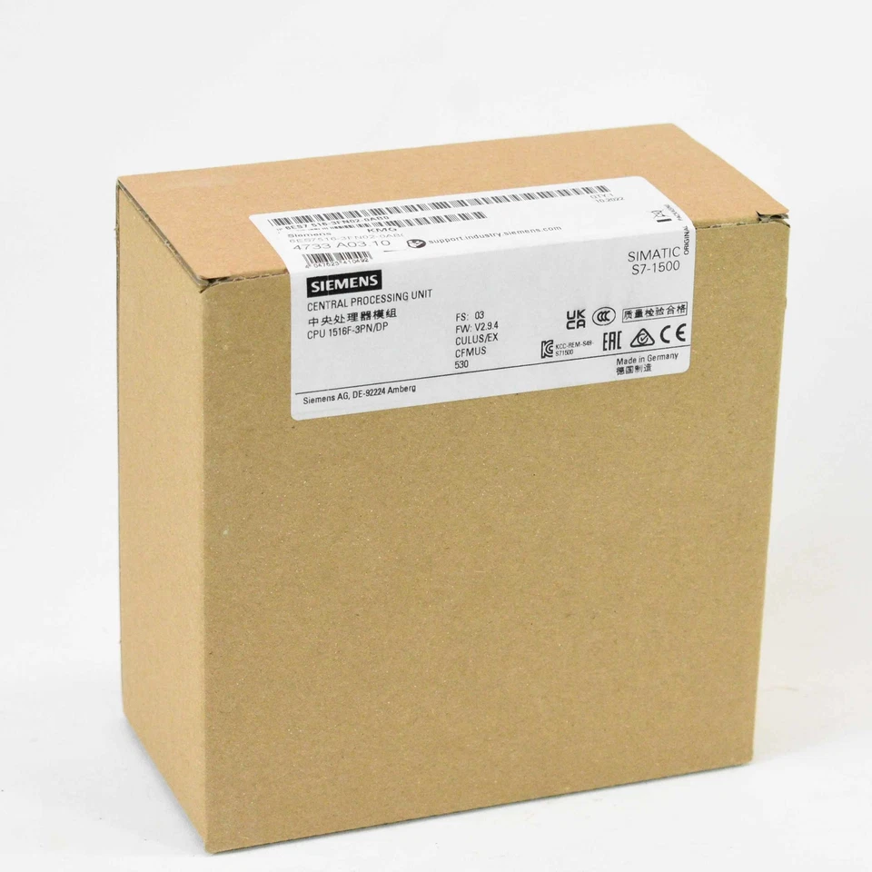 Siemens Simatic S7-1500F CPU 1516F-3 PN/DP (6ES7516-3FN02-0AB0)