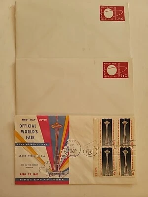 NEW YORK WORLD'S FAIR U546 Scott# Envelope+More, SCARCE WMK USA INTACT Lot Of 3  - Image 1 of 4