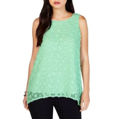 NUEVA BLUSA TOP ALFANI PARA MUJER TEXTURIZADA ALTA-BAJA ESPALDA DIVIDIDA TEDO Foto 1 de 2