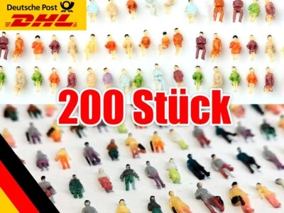200 Stk. Spur N Figuren 1:160 stehende + sitzende Figuren Modellbau Konvolut Set - Bild 1 von 4