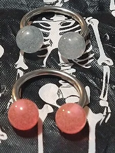 Glow UV 14g 12mm Pink Weiß VCH Haube Schamlippen Albertina Fourchette Look Sexy Hot - Bild 1 von 1