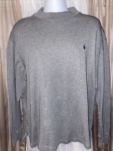 POLO GOLF By RALPH LAUREN Mock Turtleneck Men’s XL Grey W/Sewn Logo Cotton Comfy - Picture 1 of 6