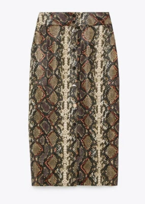 Zara snake print Pencil skirt - Image 1 of 4