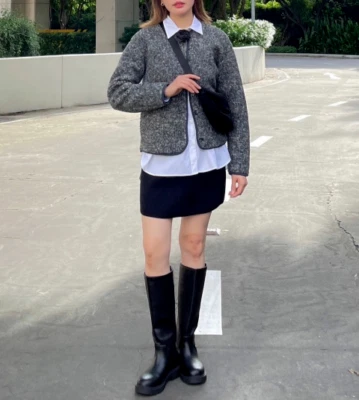 Minifalda Clare Waight Keller Uniqlo:C Mujer Premium Lana de Cordero Azul Marino M L Nueva con Etiquetas Foto 1 de 4