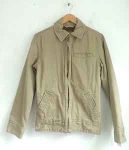 NUEVO CON ETIQUETAS AEROPOSTALE Hombres Tostado Vaquero Cremallera Frontal Forro Polar Chaqueta Abrigo Talla XS - Imagen 1 de 7