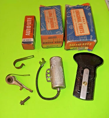  IGNITION POINTS & CONDENSER & ROTOR 37 38 39 PACKARD 35-39 CHECKER AUTOLITE IGT - Image 1 of 4