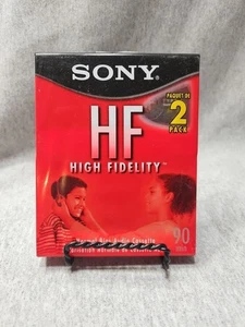 Sony HF 90-minute Blank Audio Cassette Tapes 2 Pack Sealed - Picture 1 of 2
