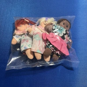 Lot of 3 Mini Cloth Dolls Unbranded 3” Each New In Package - Picture 1 of 5