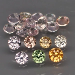 Runder Diamantschliff 2,5 bis 3 mm.UNGEHEIZT! Ausgefallener farbiger Saphir 20 Stück/2,03Ct. - Bild 1 von 6