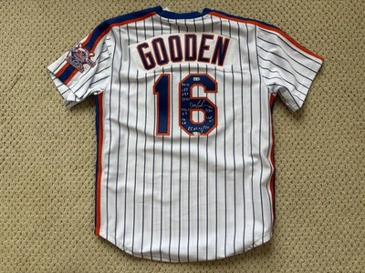 Dwight Doc Gooden Signed Inscribed Mitchell & Ness New York Mets Jersey Fanatics - Image 1 of 4