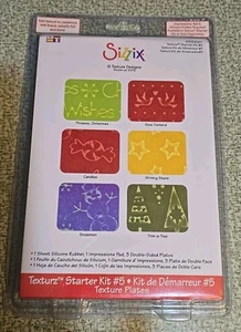 Ultra Rare 2008 Sizzix Texture Plates Kit #5 6 Designs #655661 - Picture 1 of 8