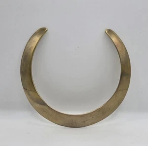 Vintage Messing Choker Halskette Brutalist Torque Tribal - Bild 1 von 6