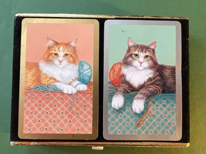 Vintage Kongress Doppeldeck Spielkarten Katzen Garn - gebraucht - Bild 1 von 5