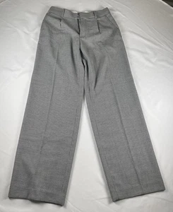 Club Monaco Womens Sz 2 Black White Microcheck Wide Leg Pants $249 NWT NEW - Picture 1 of 8