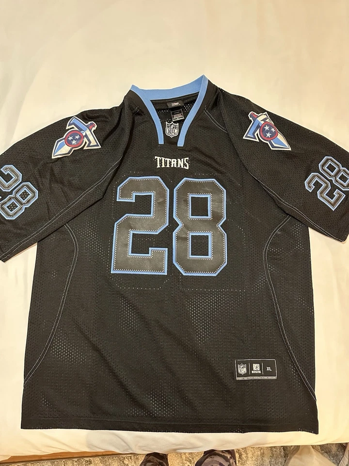 Мужская футболка Nike On Field NFL NO28 Chris Johnson Tennessee Titans размер XL - Изображение 1 из 4