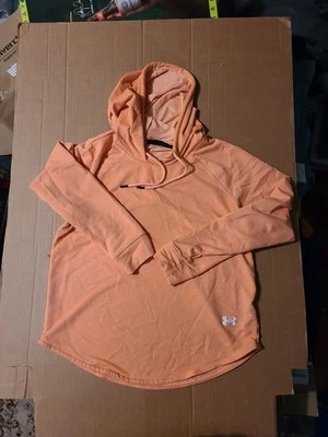 Sudadera con capucha Under Armour para mujer naranja/melocotón con ventilación trasera mediana  Foto 1 de 4