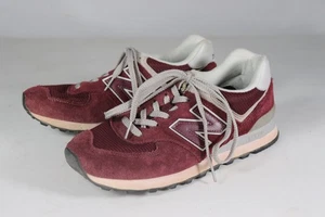 New Balance 574 Classic ML574EGB Men's Size 8.5 Burgundy Suede Sneakers (c4) - Picture 1 of 15