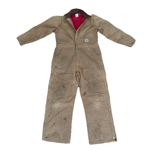 Trapunta Carhartt foderata rossa tuta anatra marrone taglia 42 regolare USA UGWA traforata - Foto 1 di 21