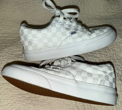 Vans Zapatos de Skateboarding Blanco/Gris Chckrbord (Talla: Niño pequeño 8.0) Foto 1 de 4