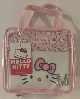 Hello Kitty 3 Pc Makeup Cosmetic Travel Bag Set Primark Exclusive Pink NWT - Image 1 of 4
