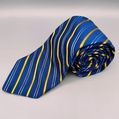 Nectia de regimiento John W. Nordstrom seda/viscosa hecha en Italia azul y amarillo Foto 1 de 4