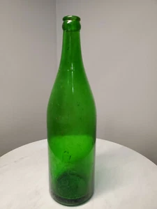 MILLER BEER Vintage 1950s Embossed Green Glass Bottle New Brunswick NJ - Picture 1 of 8