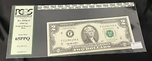 1995 $2 Federal Reserve Note FR#1936-F - PCGS GEM 65PPQ - Picture 1 of 8