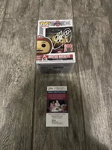 EDDIE GEORGE SIGNED OHIO STATE BRUTUS BUCKEYE FUNKO POP JSA COA AUTOGRAPHED - Picture 1 of 7