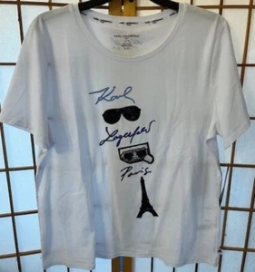 Neu mit Etikett Karl Lagerfeld weißes Damenshirt – Large - Bild 1 von 7